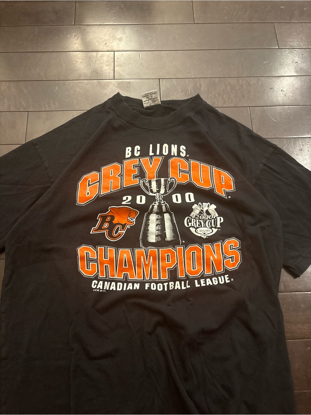 Vintage bc lions grey cup champs tee